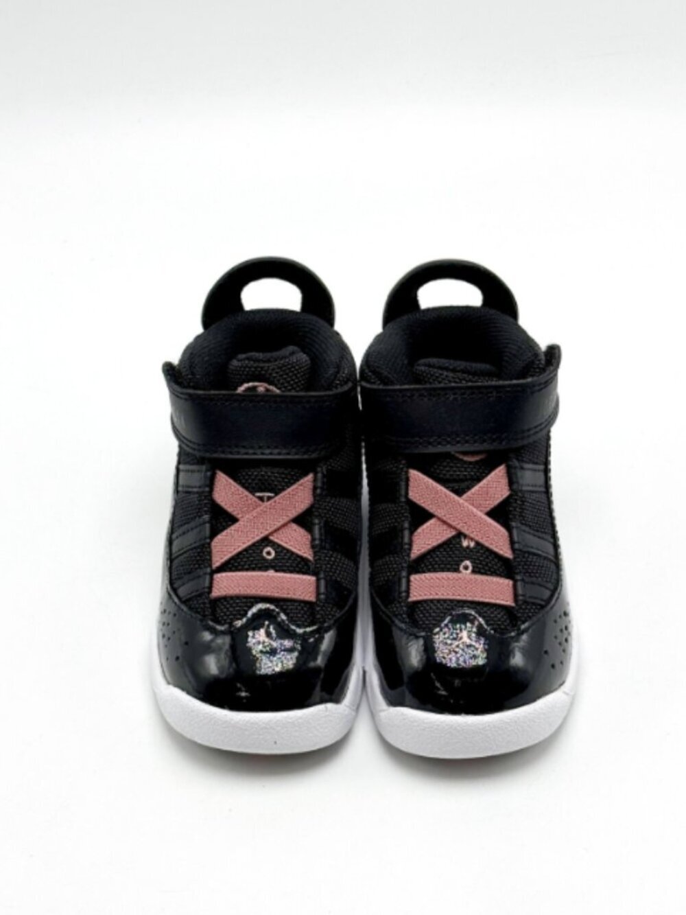 Nike Air Jordan 6 Rings (TD) Toddlers Size 5C Black/White/Rust Pink - Picture 3 of 6